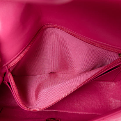 Chanel Lambskin Quilted Mini Rectangular Flap Fuchsia 12 of 13