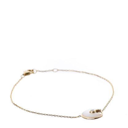 Cartier 18K Yellow Gold Diamond Mother of Pearl Amulette de Cartier Bracelet 1 of 6