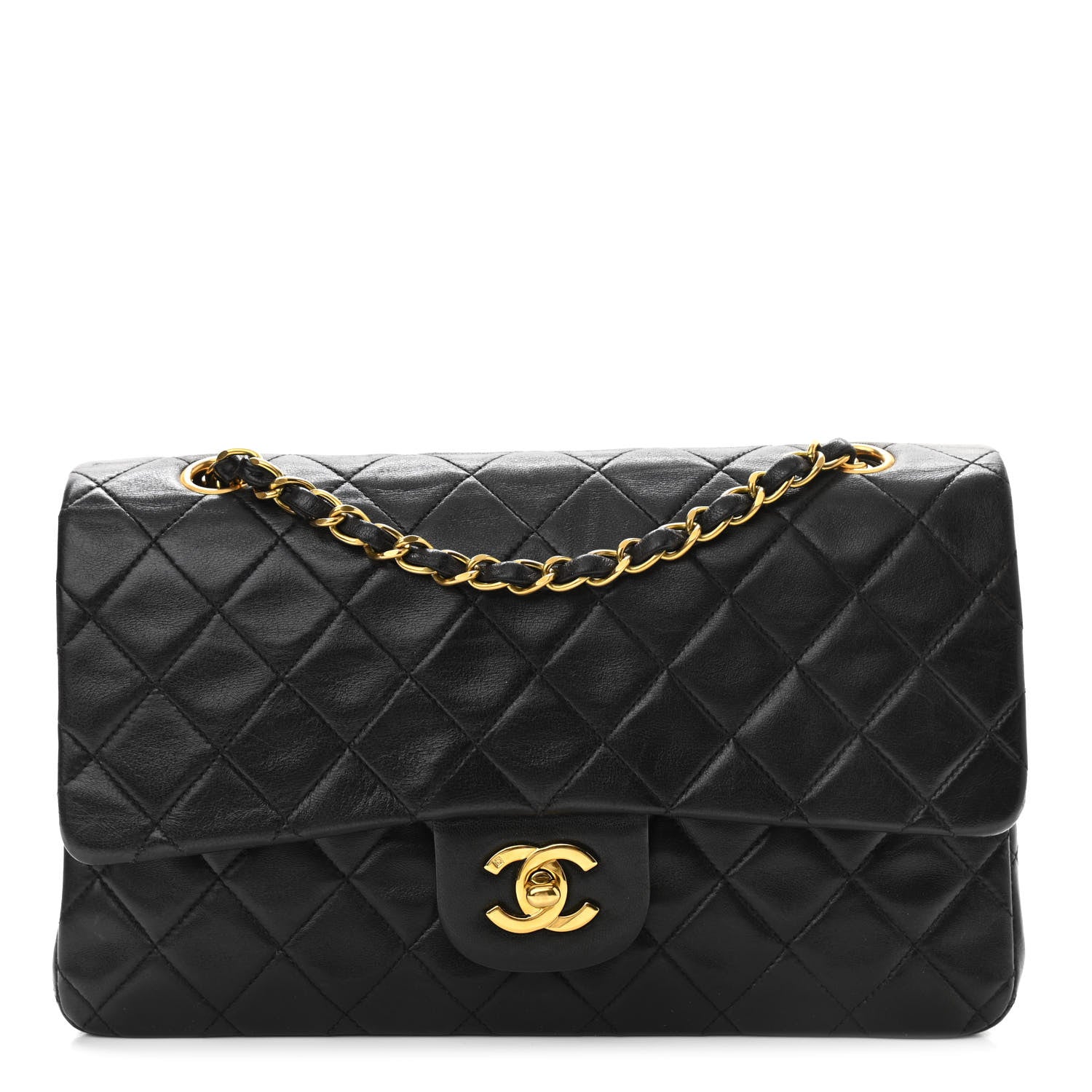 Chanel Lambskin Quilted Medium Double Flap Black 1 of 14