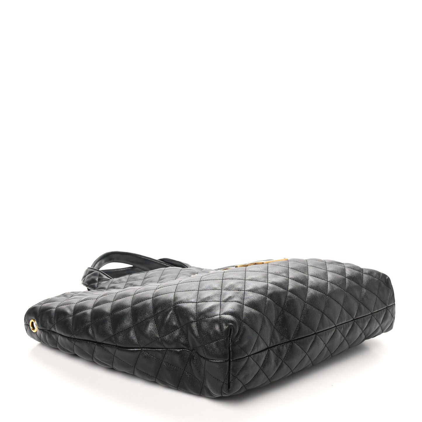 Lambskin Quilted Maxi Icare Shopping Tote Black