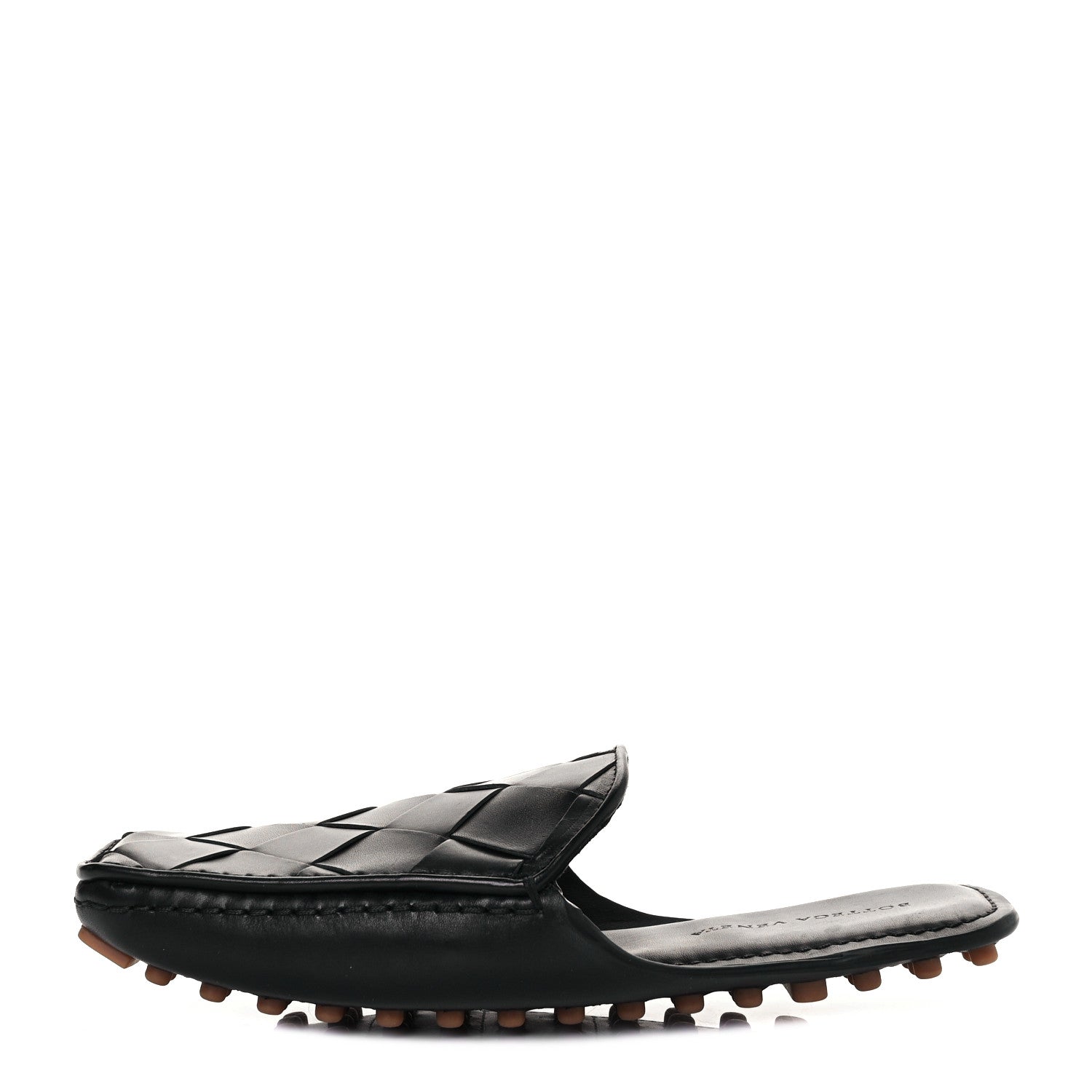 Bottega Veneta Nappa Maxi Intrecciato Flat Mules 38.5 Black 1 of 7