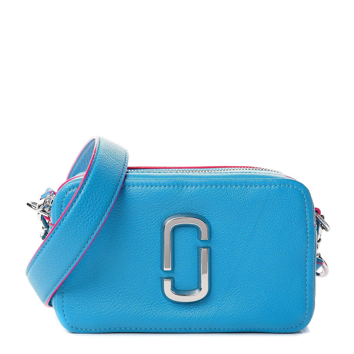 Marc Jacobs Calfskin The Softshot 21 Bright Blue 1 of 10