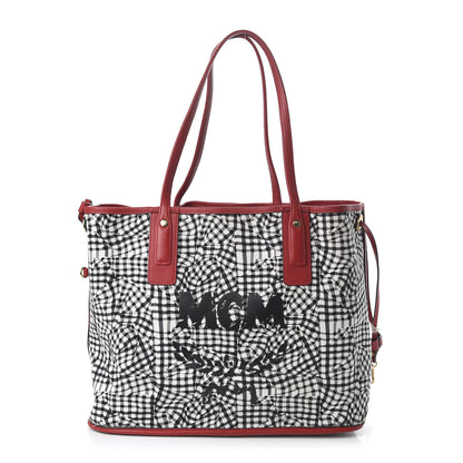 MCM Visetos Medium Liz Reversible Shopper Tote Ruby Red 10 of 16