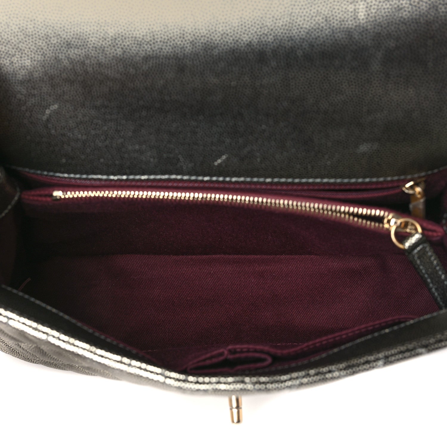 Chanel Metallic Caviar Quilted Small Coco Handle Flap Silver 5 of 10