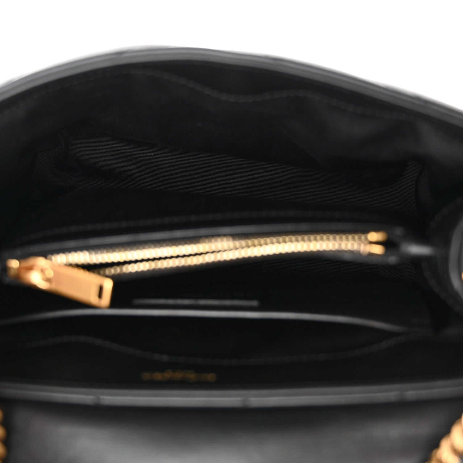 Saint Laurent Calfskin Y Quilted Monogram Small Loulou Chain Satchel Black 5 of 11