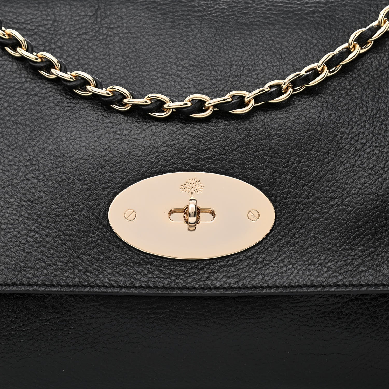 Mulberry Small Classic Grain Calfskin Medium Lily Black 8 of 10