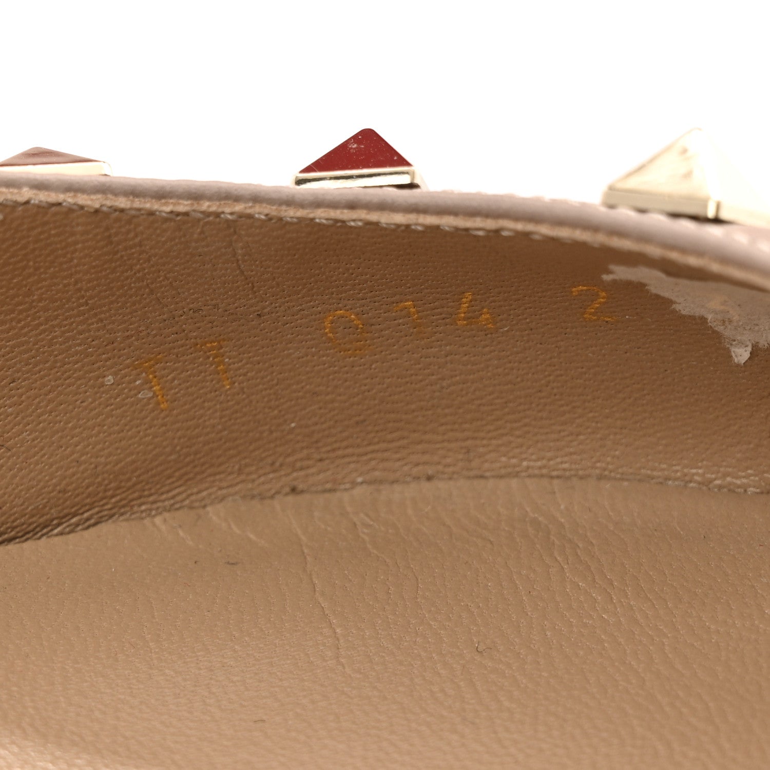 Valentino Garavani Pebbled Calfskin Rockstud Half D'Orsay Slingback 50mm Pumps 37.5 Poudre 9 of 12