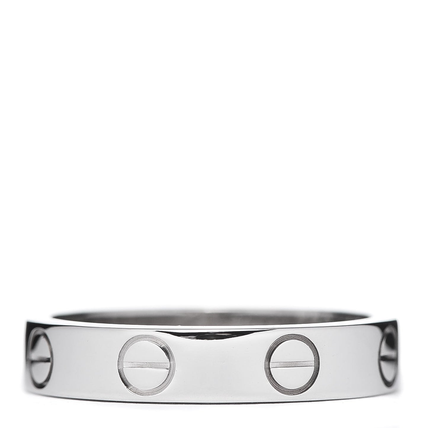 18K White Gold 3.5mm LOVE Wedding Band Ring 48 4.5