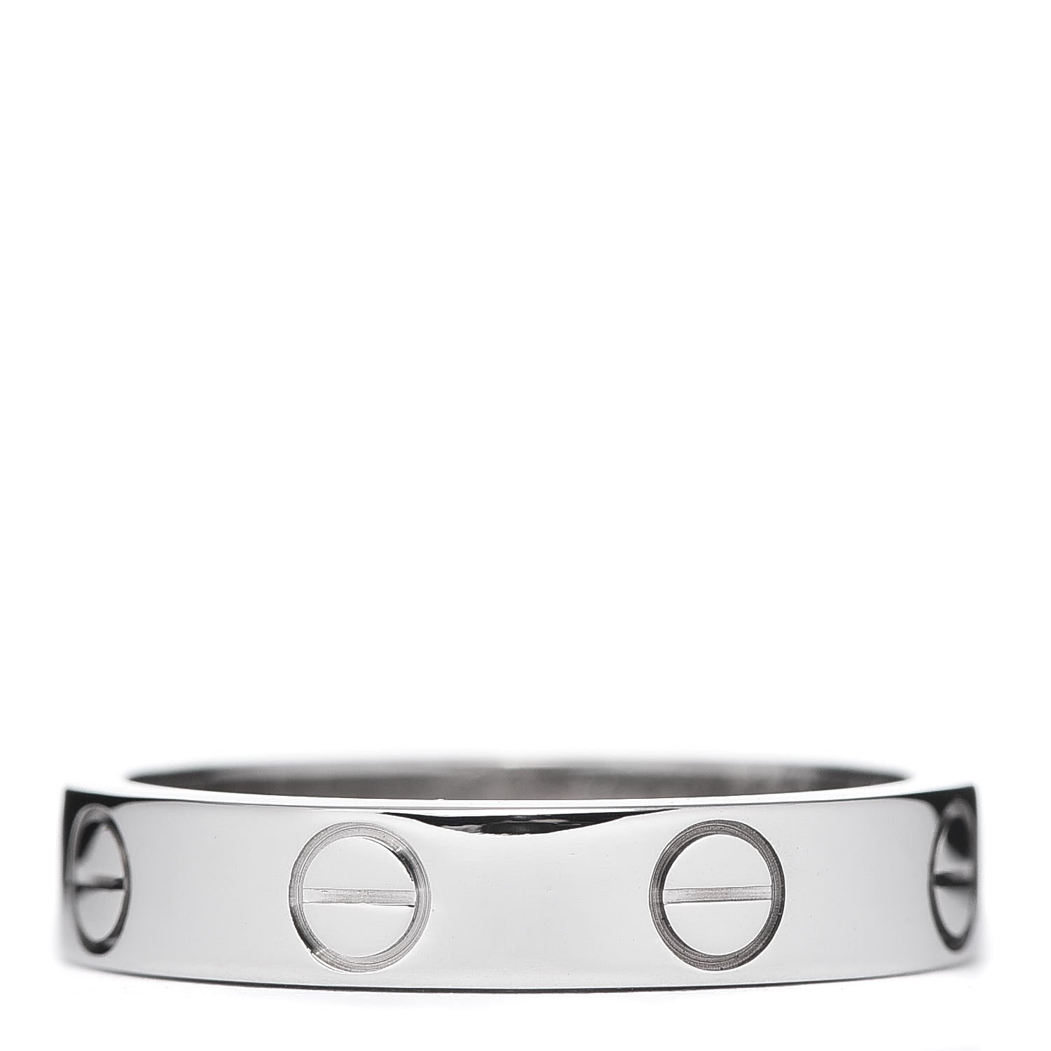 Cartier 18K White Gold 3.5mm LOVE Wedding Band Ring 48 4.5 3 of 5