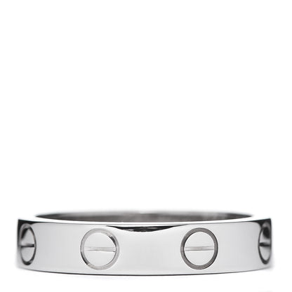 Cartier 18K White Gold 3.5mm LOVE Wedding Band Ring 48 4.5 3 of 5