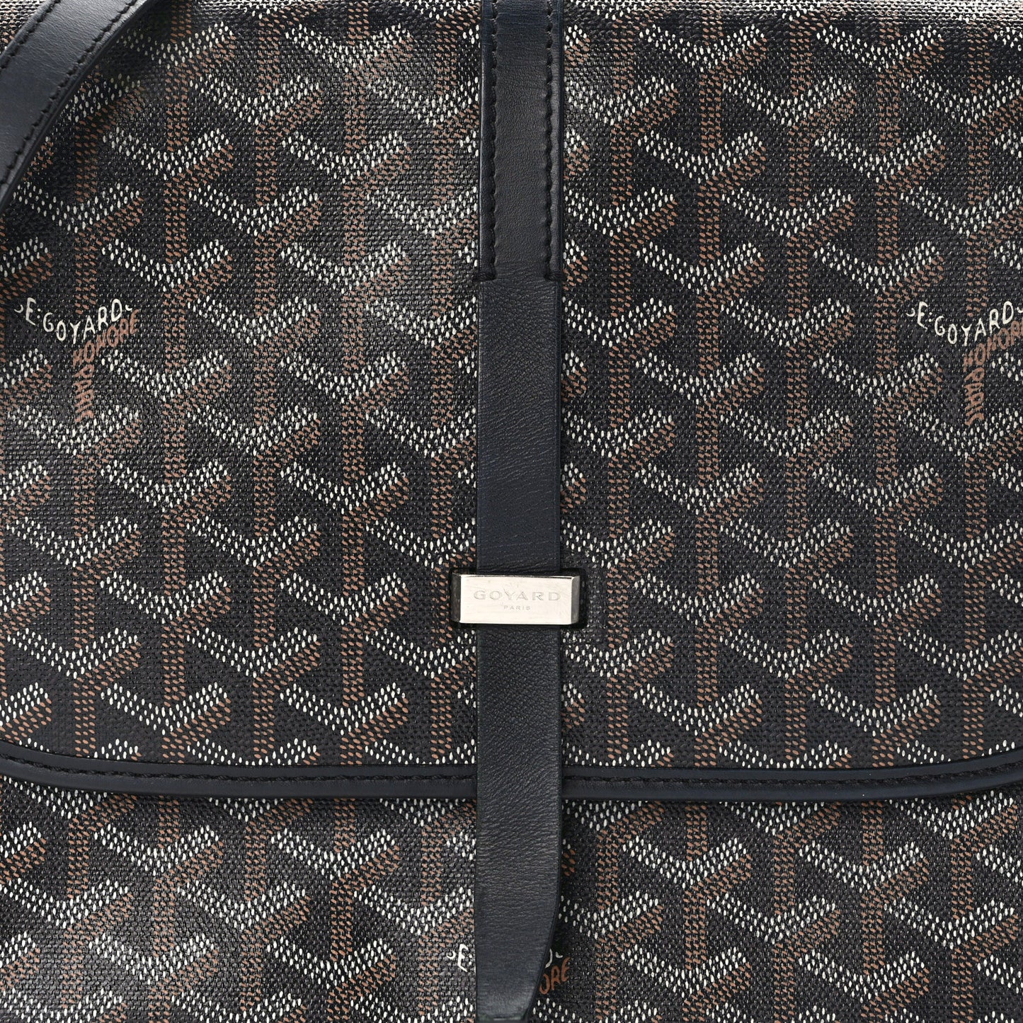 Goyardine Belvedere II MM Messenger Bag Black
