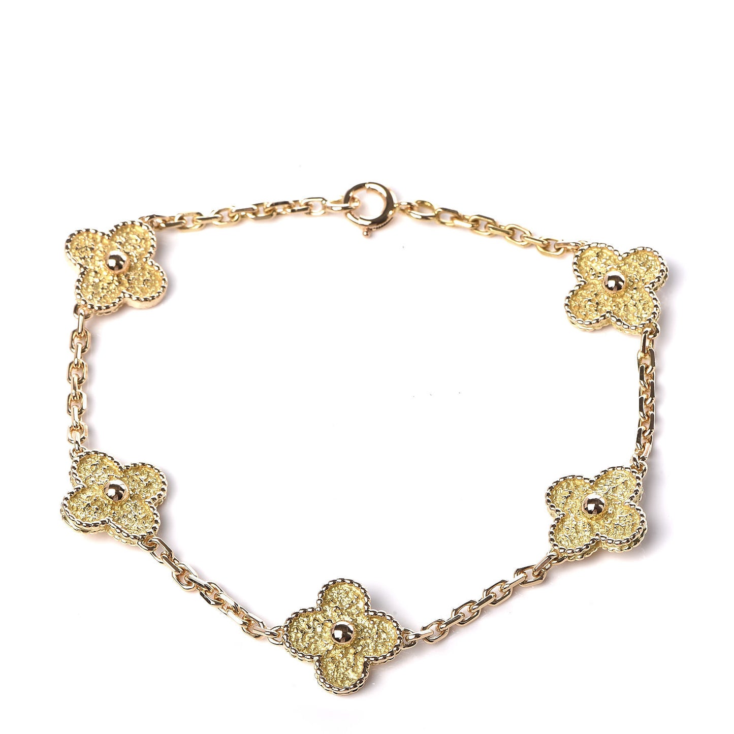 18K Yellow Gold 5 Motifs Vintage Alhambra Bracelet
