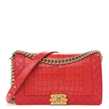 Chanel Alligator Medium Boy Flap Red 1 of 10