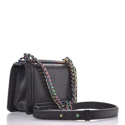 Chanel Lambskin LED Iridescent Metal Small Boy Flap Black Multicolor 3 of 10