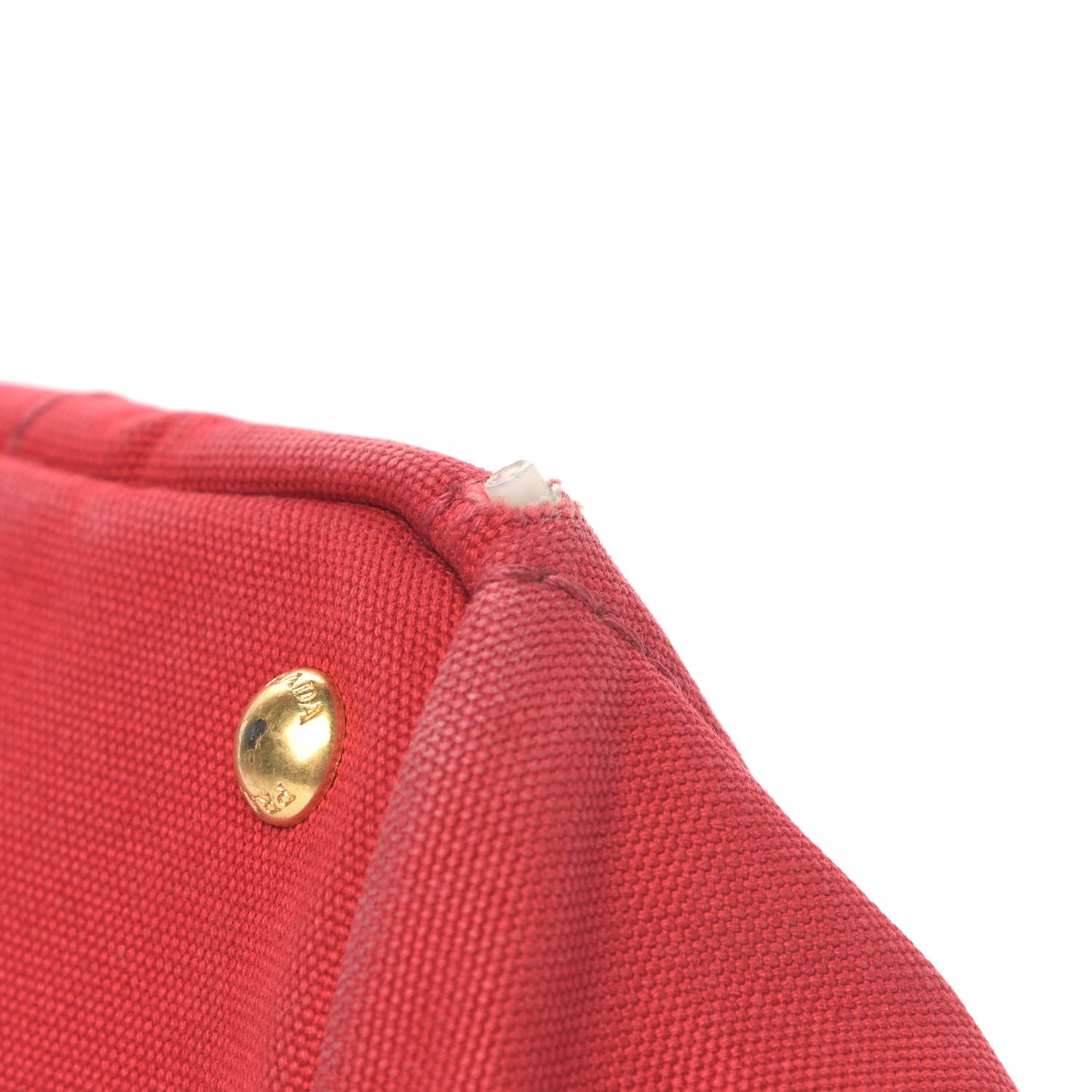 Prada Canapa Logo Shopping Tote Rosso 9 of 11