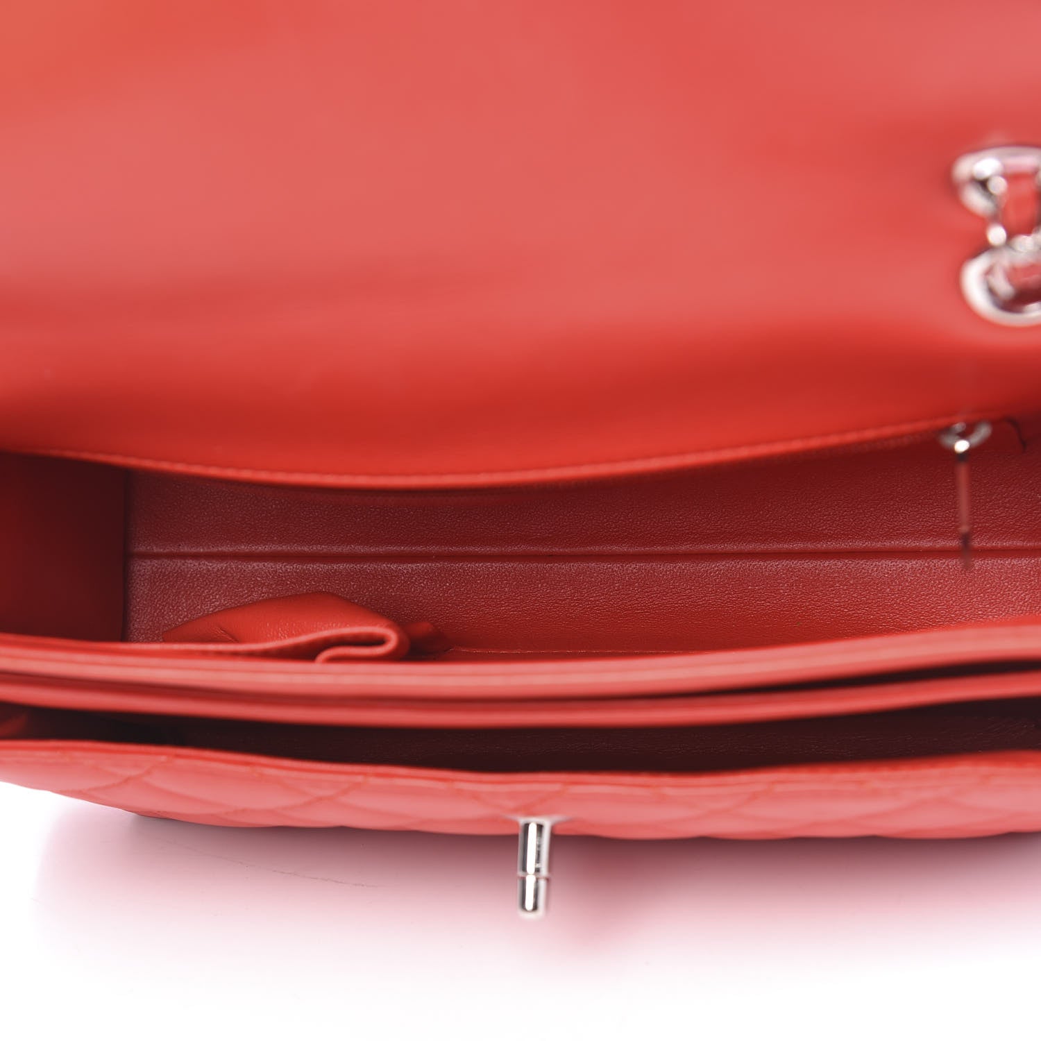 Chanel Lambskin Quilted Large Geometric Flap Red 6 of 16