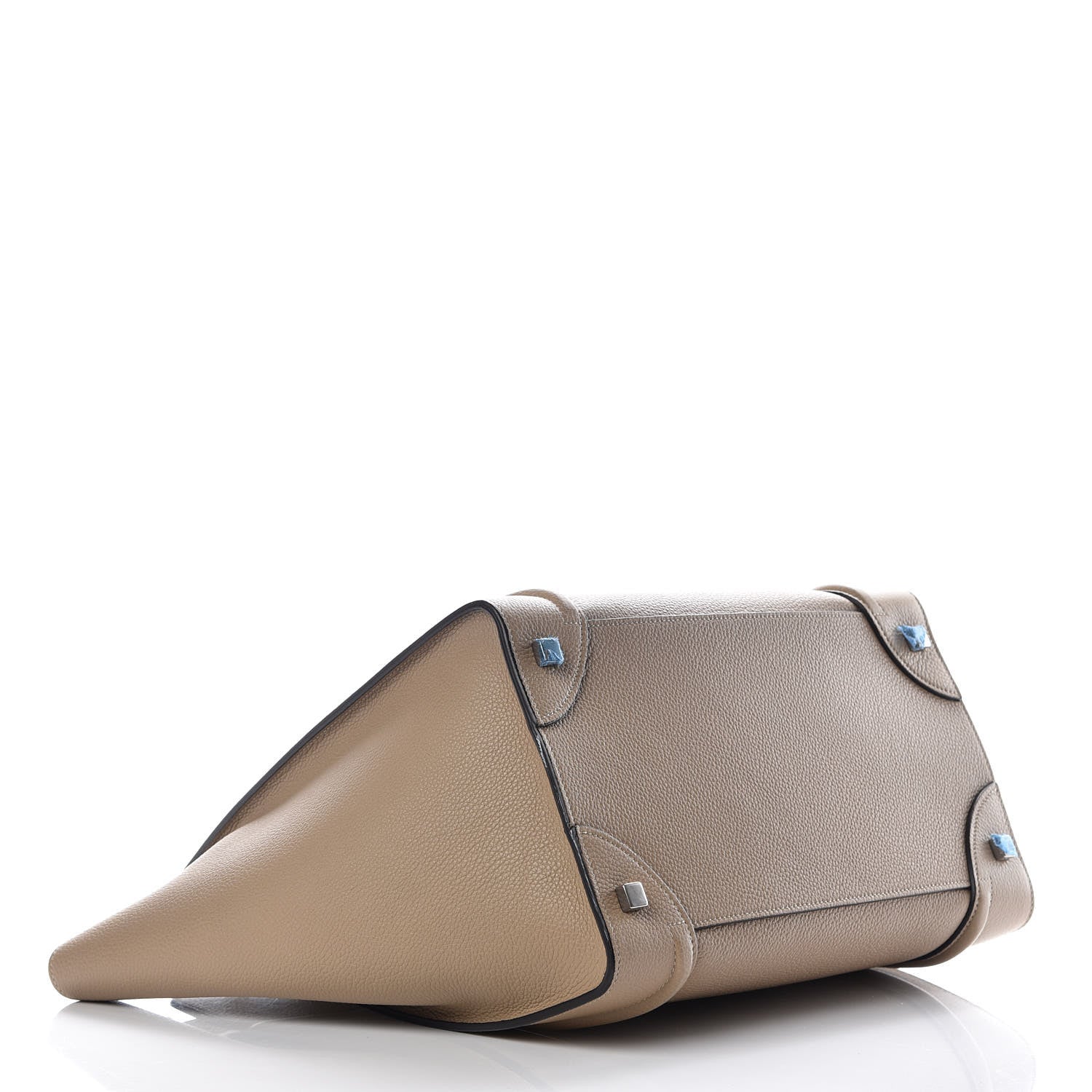 Celine Drummed Calfskin Mini Luggage Dune 4 of 17