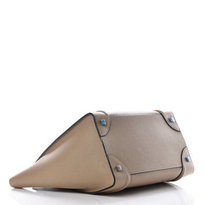 Celine Drummed Calfskin Mini Luggage Dune 4 of 17