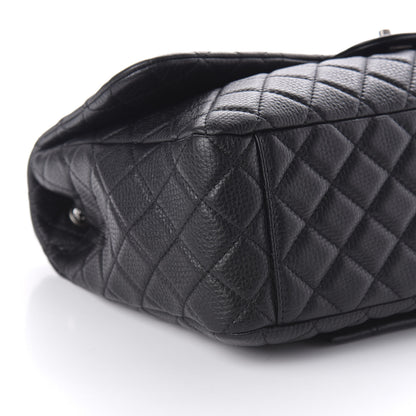 Chanel Calfskin Quilted XXL Travel Flap Bag Black 6 of 10