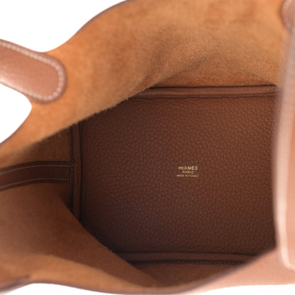 Hermes Taurillon Clemence Picotin Lock 18 PM Gold 5 of 11