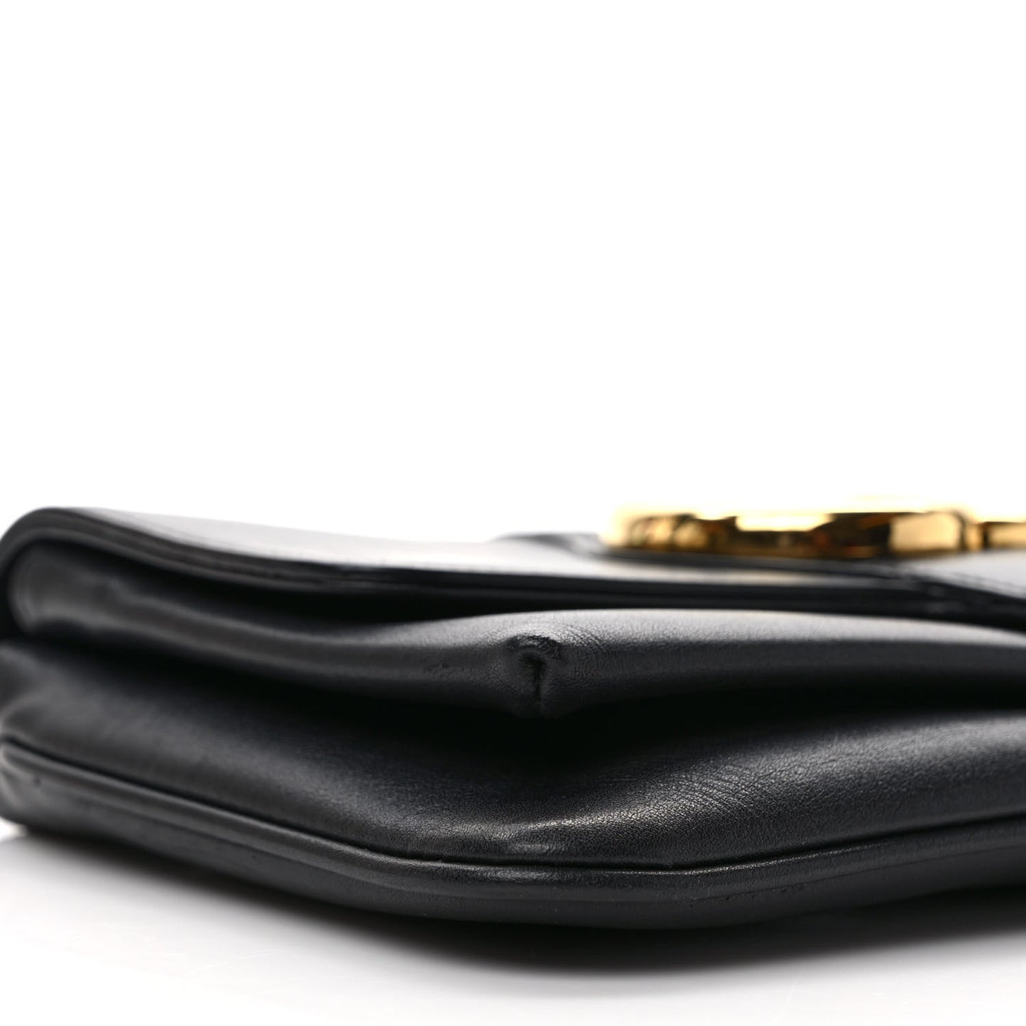 Vitello Palmellato Lux Small Arli Flap Shoulder Bag Black