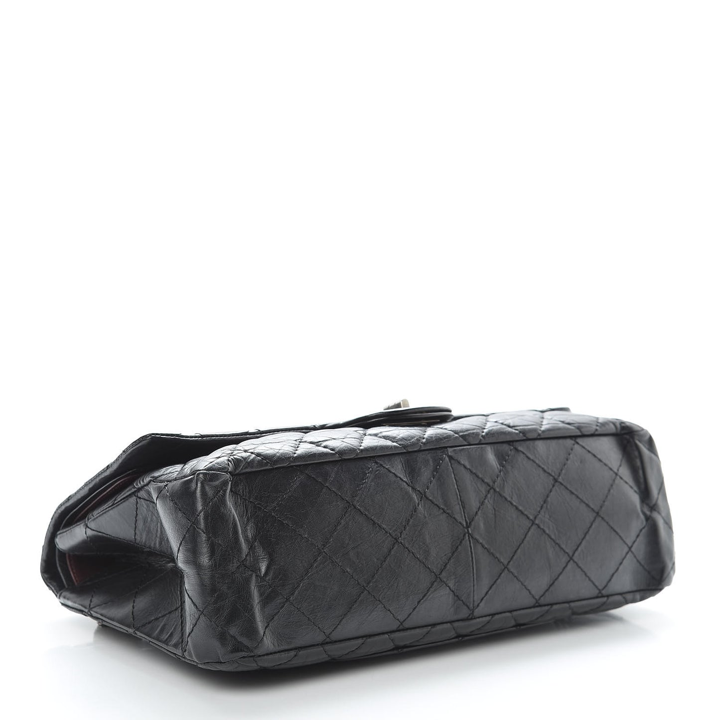 Aged Calfskin Quilted 2.55 Reissue 227 Flap Black