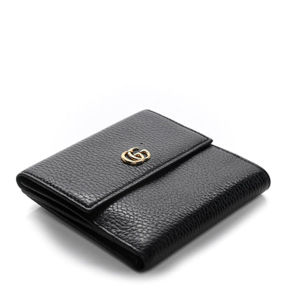 Gucci Dollar Calfskin Double G French Flap Wallet Black 4 of 14