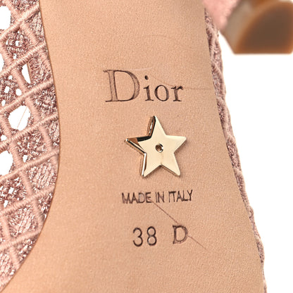 Christian Dior Lurex Cannage Embroidered Dior Capture 100mm Pumps 38 Rose Des Vents 6 of 7
