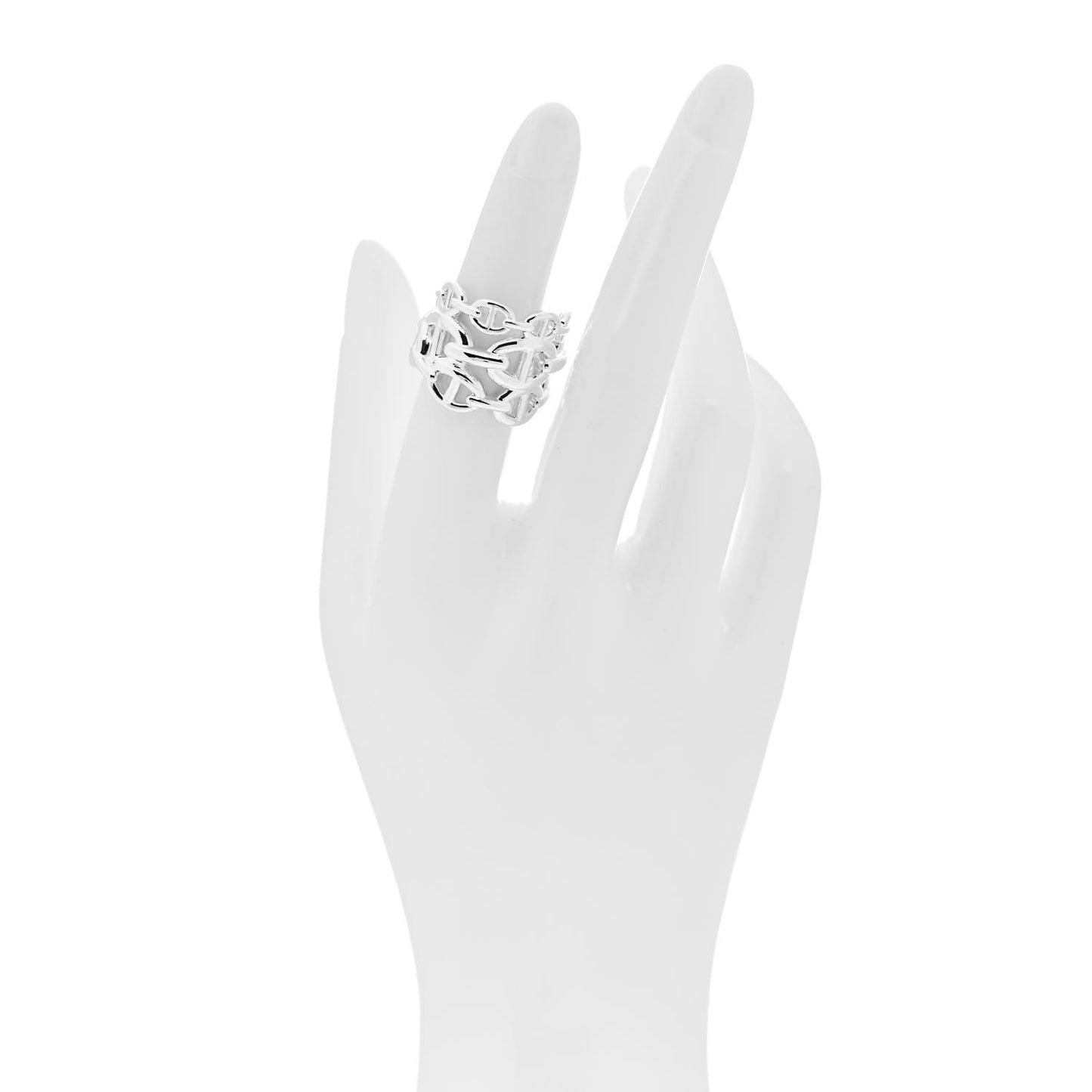 Sterling Silver GM Chaine d'Ancre Enchainee Band Ring 51 5.75