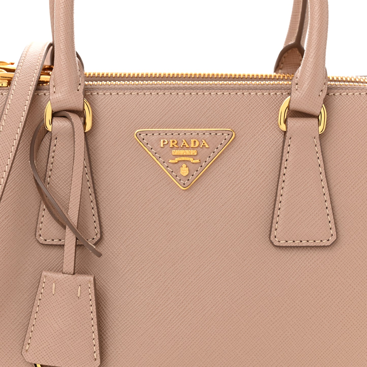 Saffiano Mini Galleria Double Zip Tote Cammeo