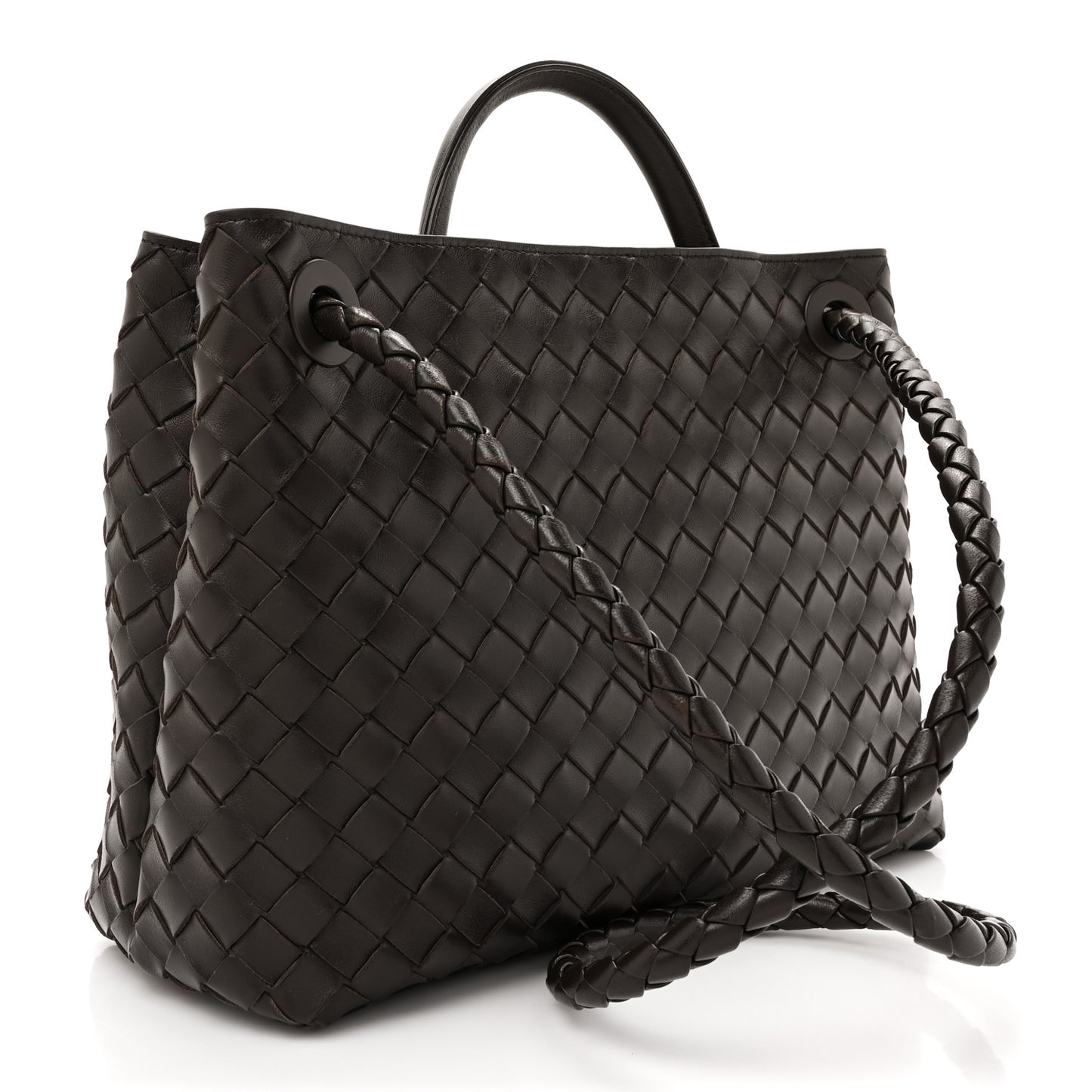 Nappa Intrecciato Medium Andiamo Shoulder Bag Fondant