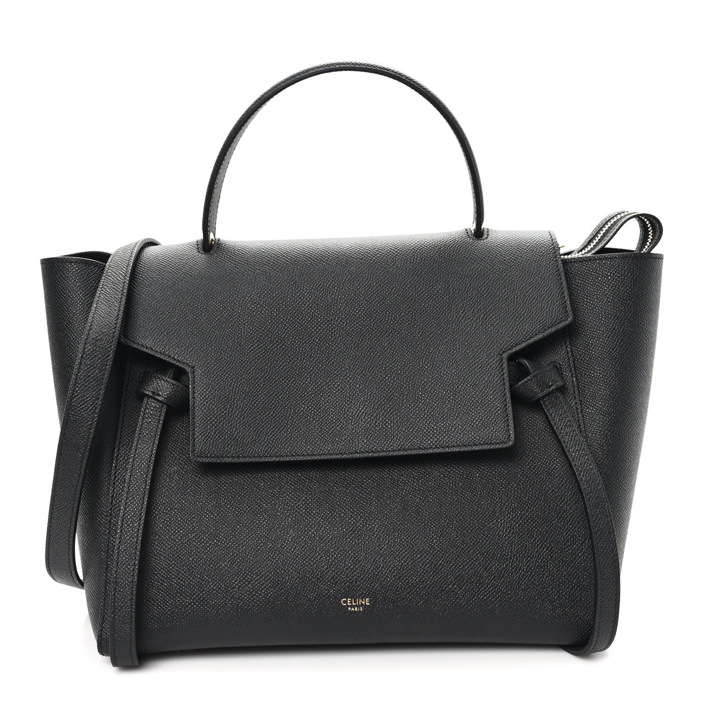 Grained Calfskin Mini Belt Bag Black