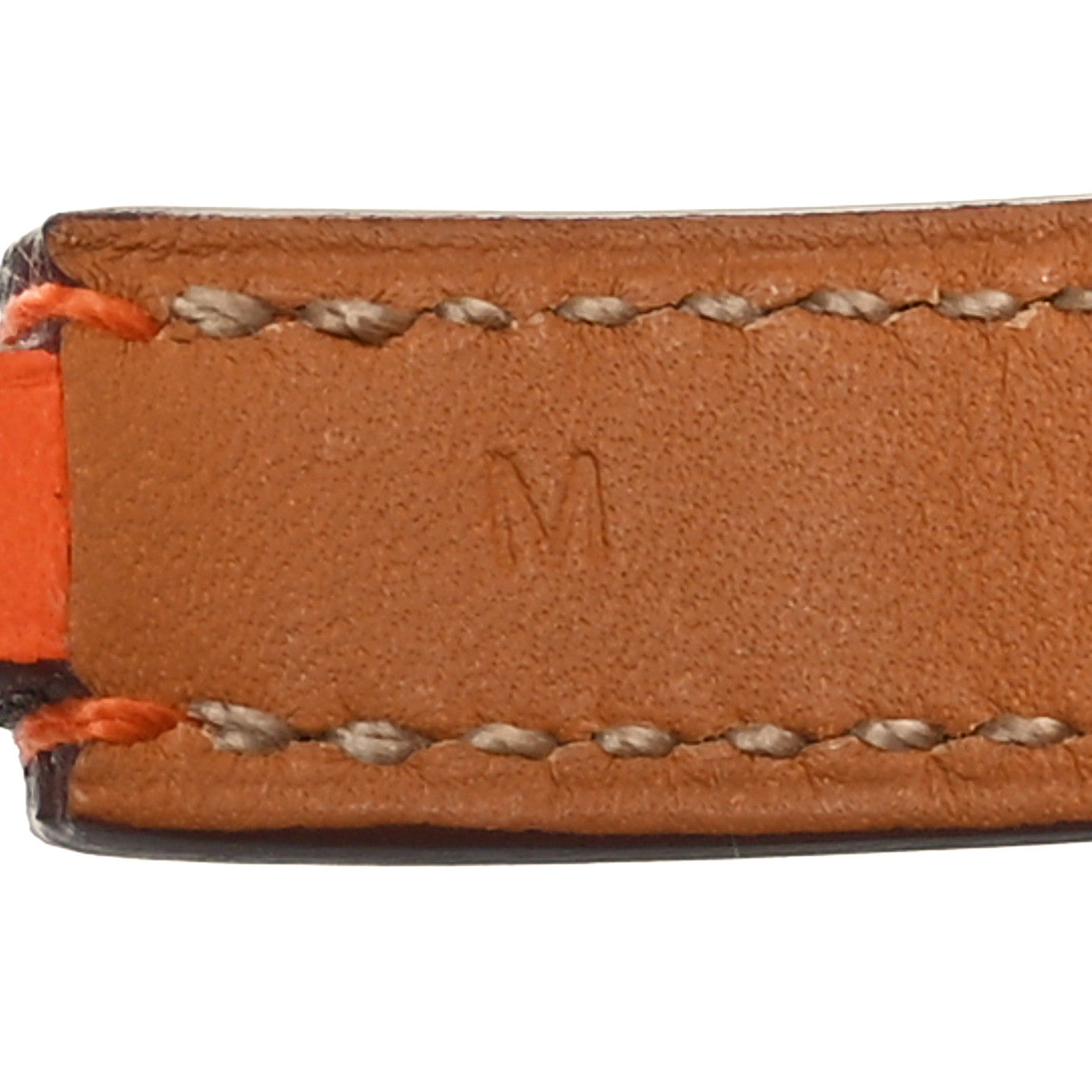 Hermes Epsom Rivale Double Tour Bracelet M Orange 6 of 8