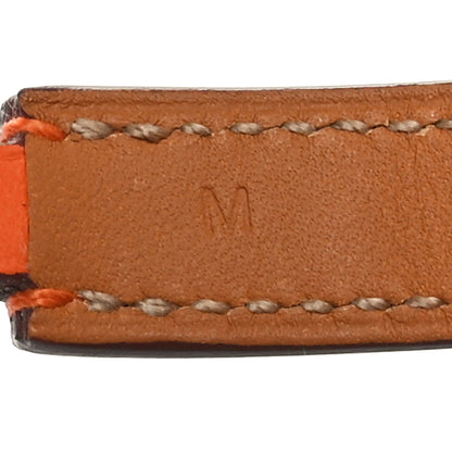 Hermes Epsom Rivale Double Tour Bracelet M Orange 6 of 8