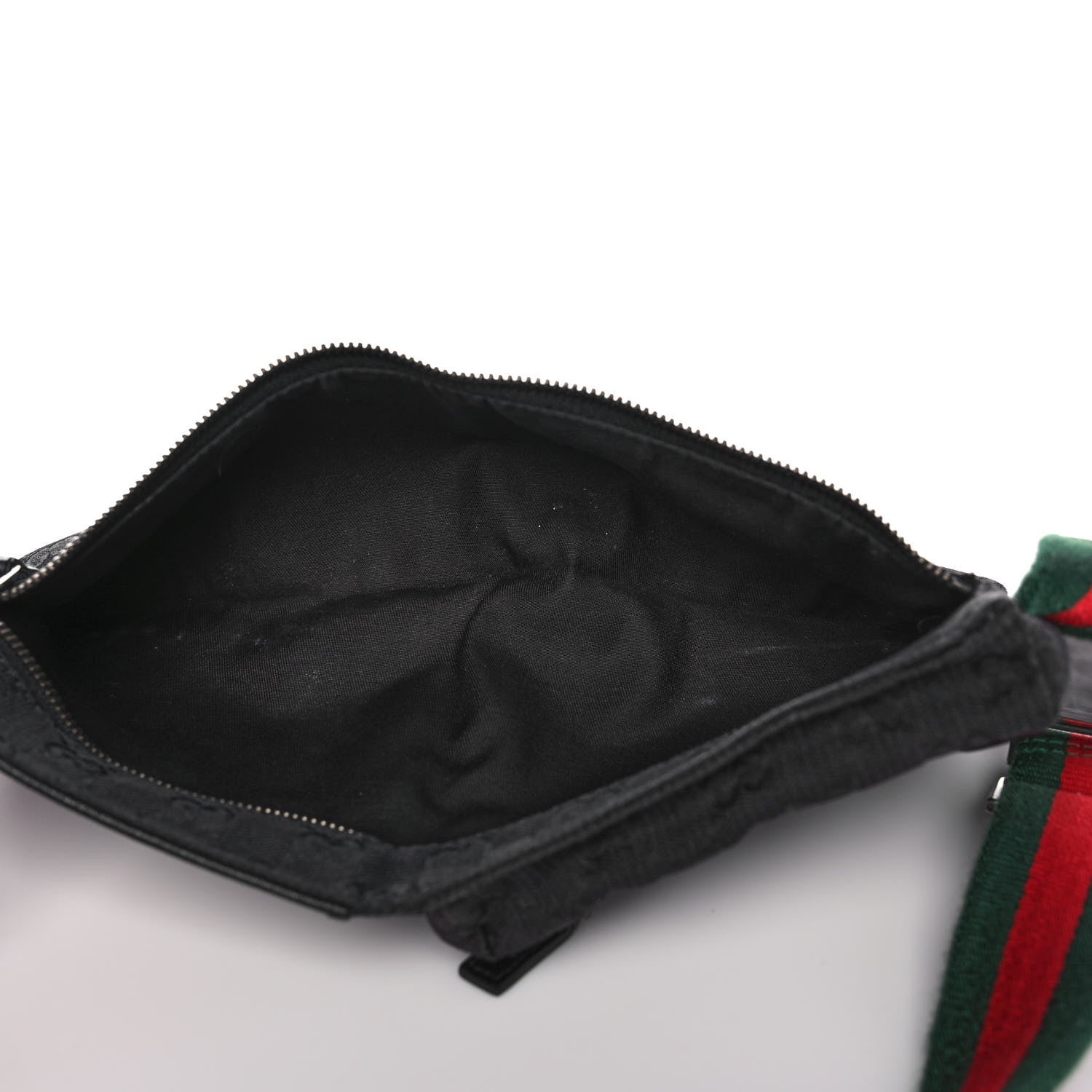 Gucci GG Monogram Web Double Pocket Belt Bag Black 5 of 14