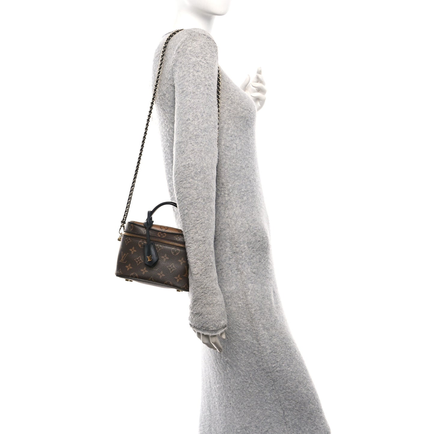Reverse Monogram Vanity Chain Pouch