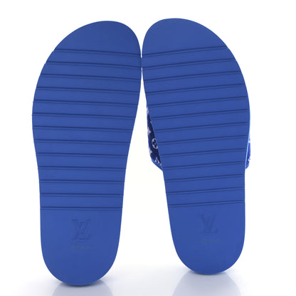 Louis Vuitton Monogram Mens Miami Mules 9 Blue 5 of 8