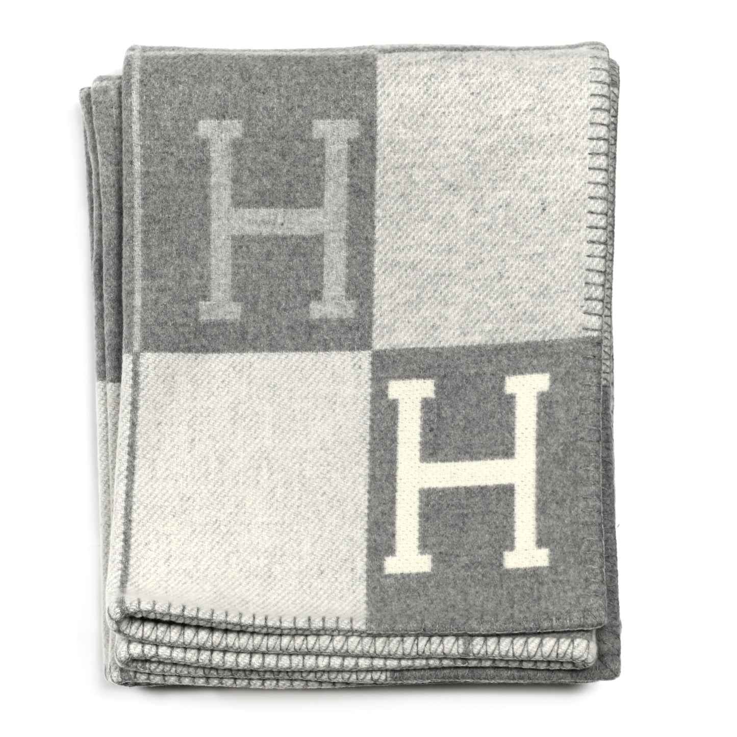 Wool Cashmere Avalon III Blanket Ecru Gris Clair