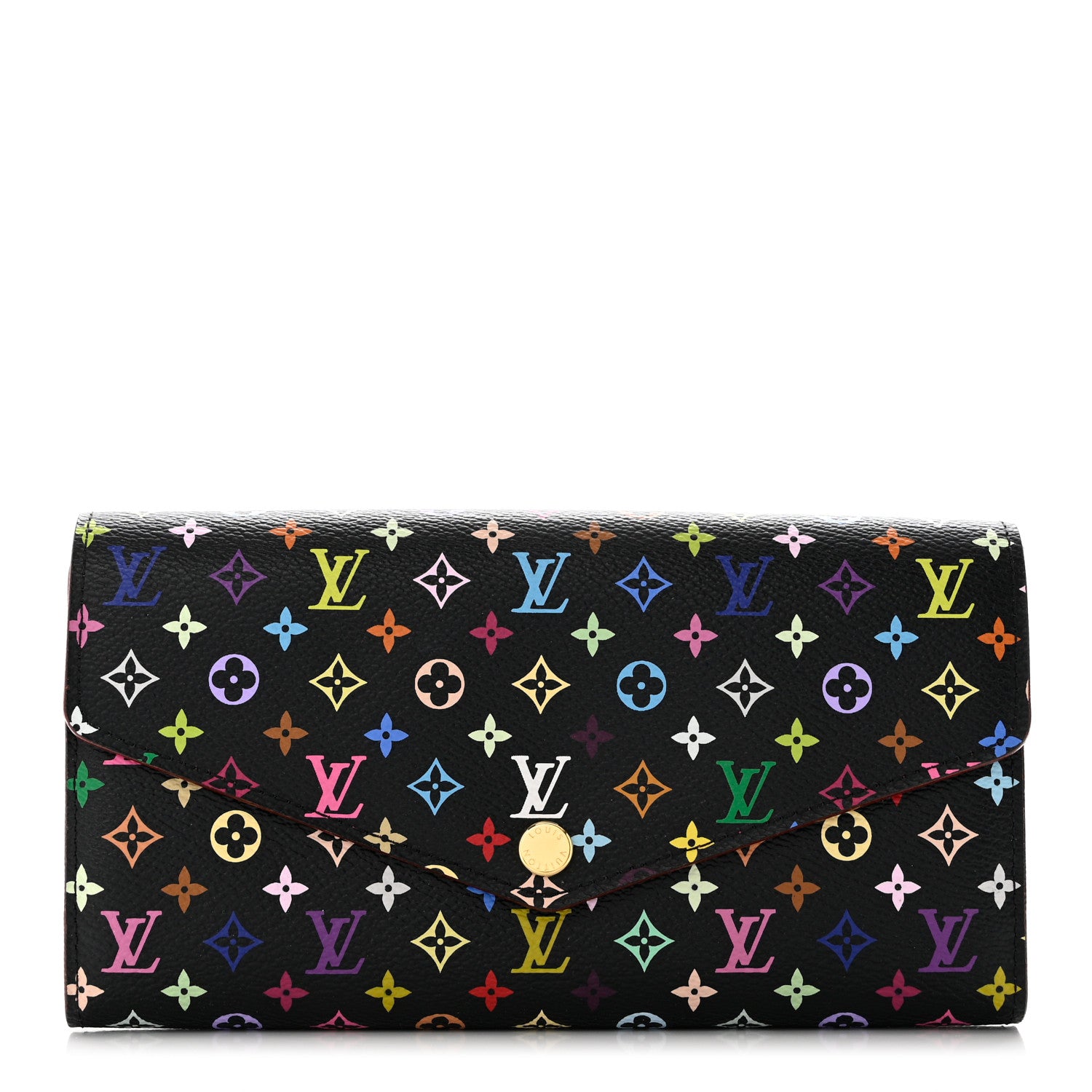 Louis Vuitton Monogram Multicolor Sarah Wallet NM Black Grenade 1 of 7