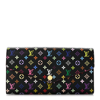 Louis Vuitton Monogram Multicolor Sarah Wallet NM Black Grenade 1 of 7