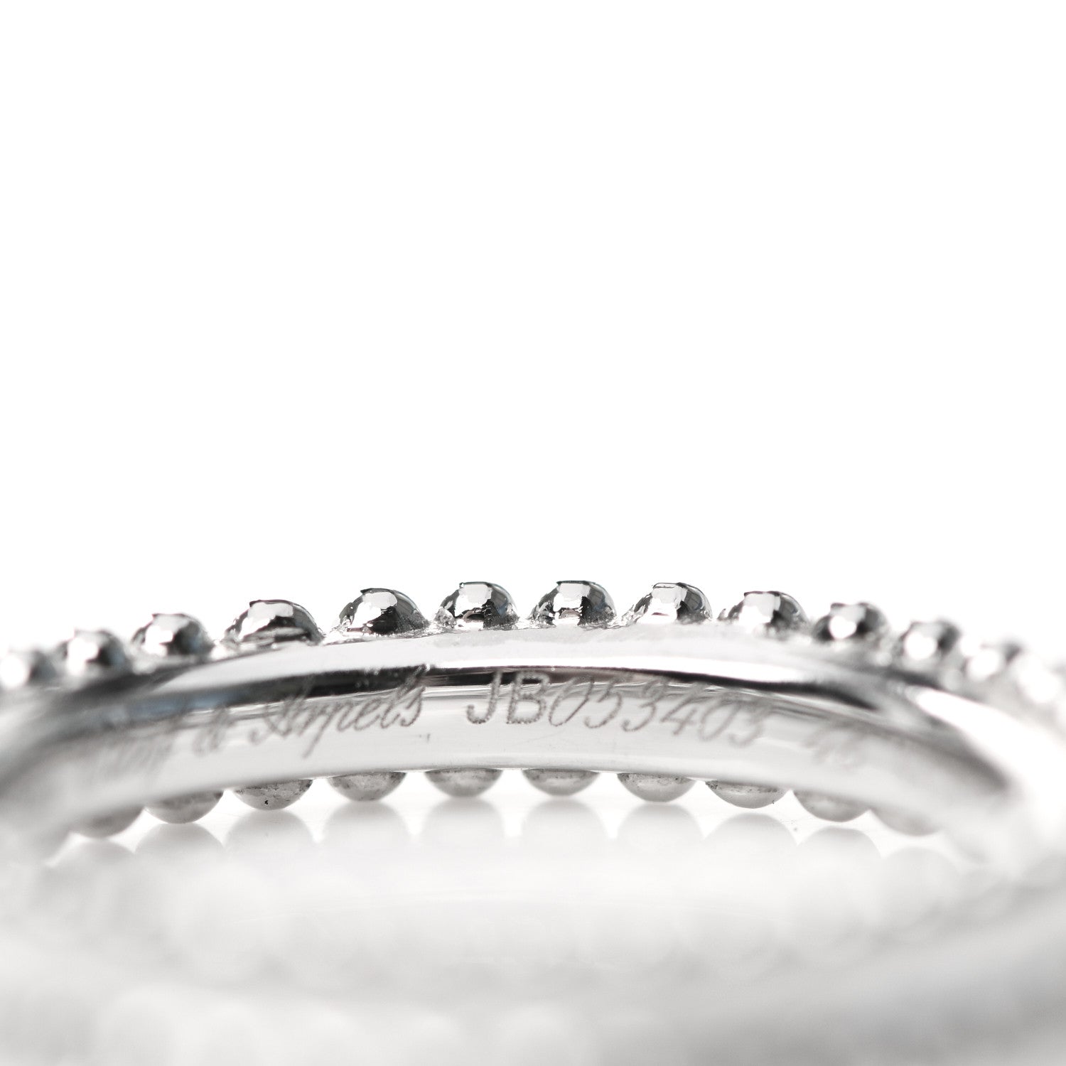 Van Cleef & Arpels Platinum Estelle Wedding Band Ring 46 3.5 5 of 6
