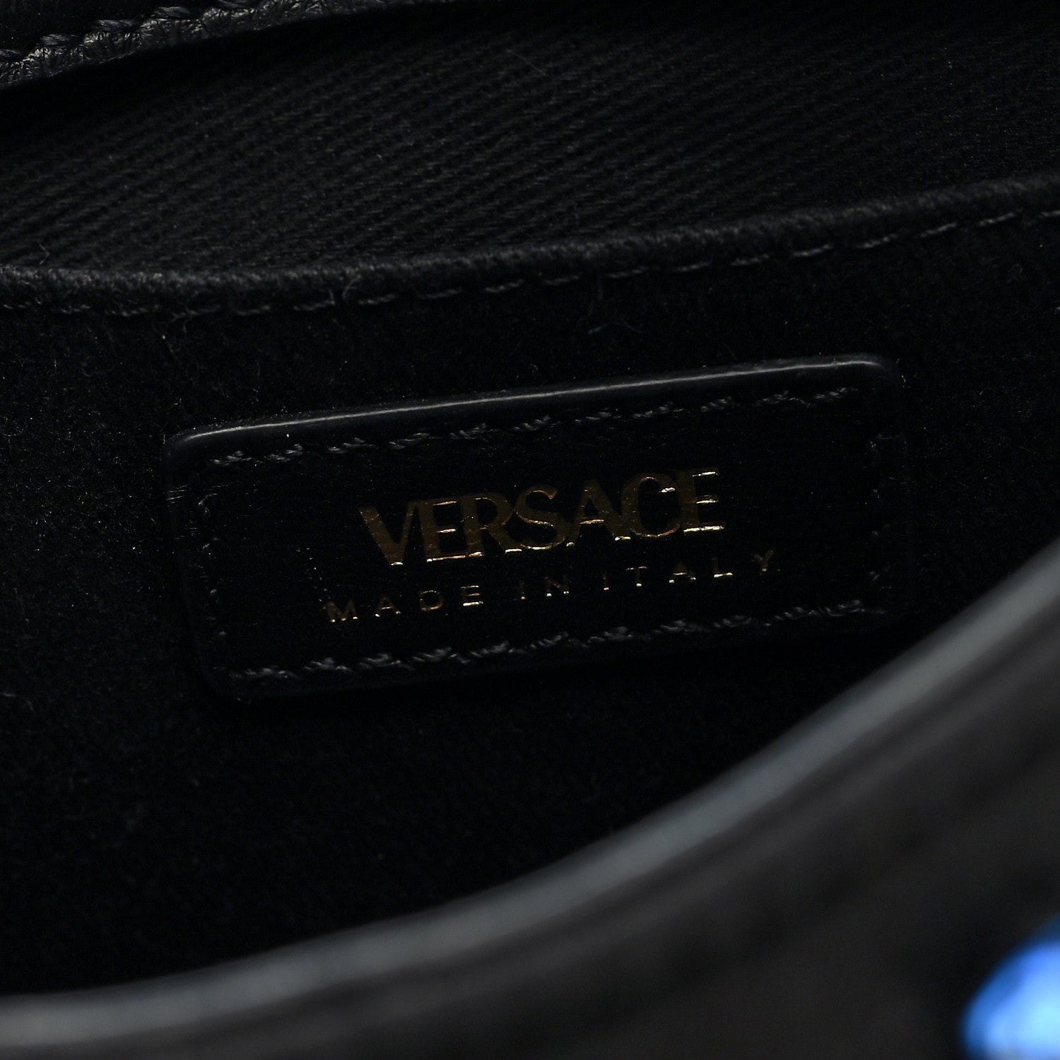 Versace Satin Crystal Embellished La Medusa Mini Hobo Bag Black Multicolor 6 of 9