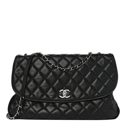 Chanel Lambskin Quilted Large Pagode Piping Flap Black 1 of 17