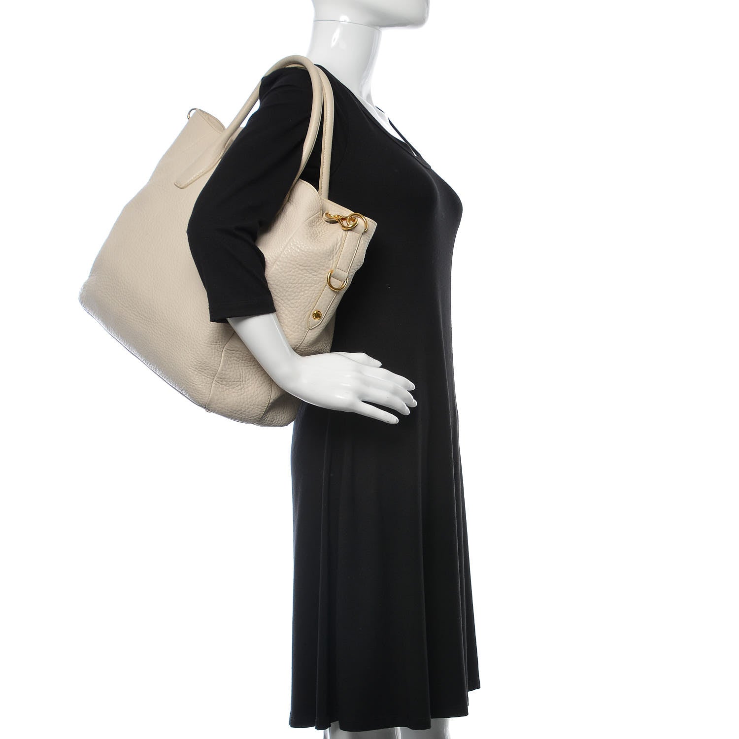 Prada Cervo Deerskin Tote Talco 3 of 22