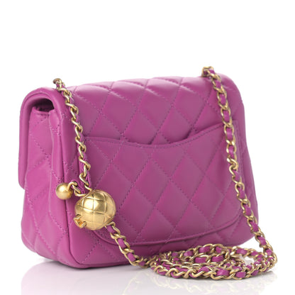 Chanel Lambskin Quilted Mini Pearl Crush Flap Violet 3 of 9