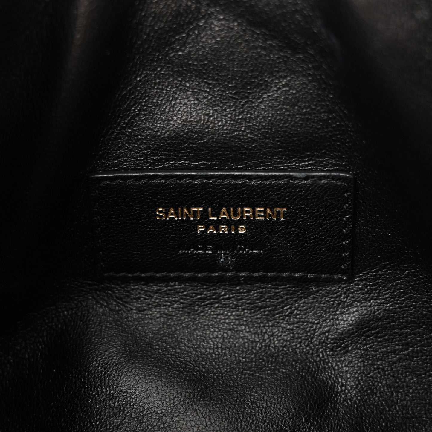 Lambskin Quilted Gaby Zipped Pouch Black