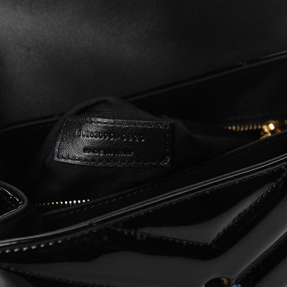 Saint Laurent Patent Y Quilted Monogram Toy Loulou Crossbody Bag Black 9 of 11