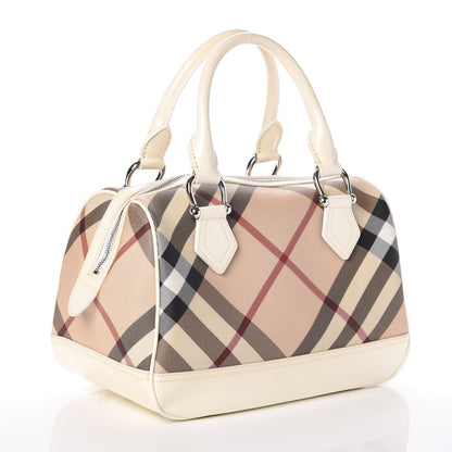 Burberry Nova Check Bowling Bag White 3 of 16
