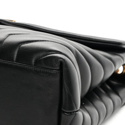 Saint Laurent Calfskin Y Quilted Monogram Medium Loulou Chain Satchel Black 10 of 11