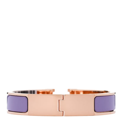 Hermes Enamel Narrow Clic Clac H Bracelet PM Lilas 3 of 5
